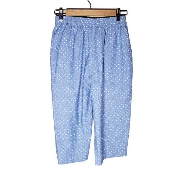 Vintage Chambray Blue Polka Dot Crop Pants - Picture 3 of 6